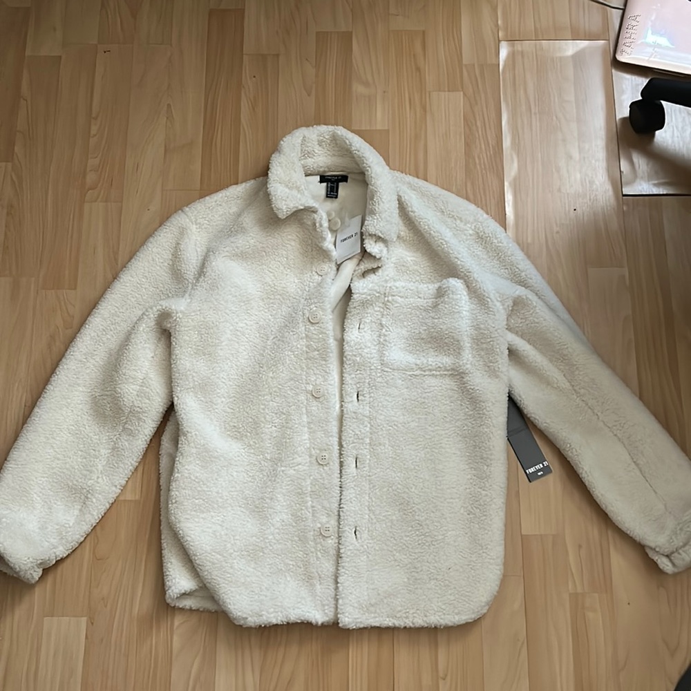 Cream Sherpa Jacket